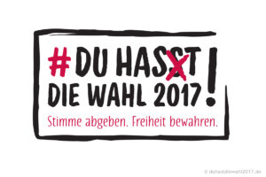 Logo zur Kampagne #duhastdiewahl2017